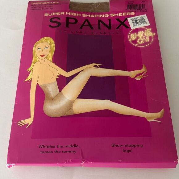 New w tags SPANX super high shaping sheers pantyhose Size D nude tummy control - Picture 3 of 7